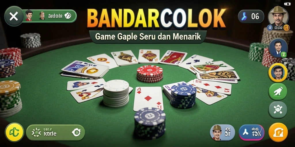 Tampilan gameplay seru di BANDARCOLOK saat bermain Gaple.