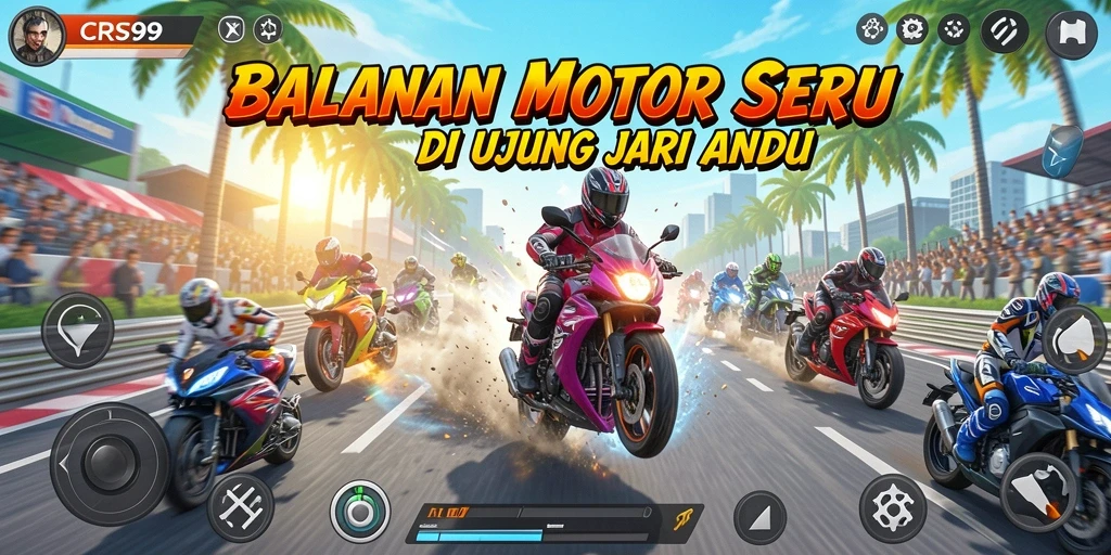 Gameplay seru balapan motor di CRS99.