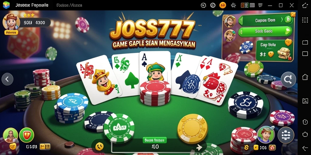 Tampilan gameplay Gaple yang menarik dan seru di JOSS777.