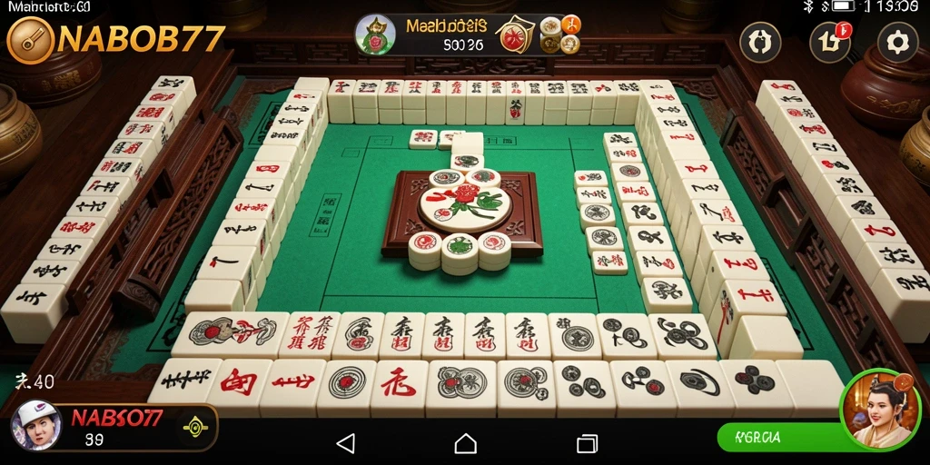 Tampilan permainan Mahjong yang menarik dan dinamis di NABOB77.
