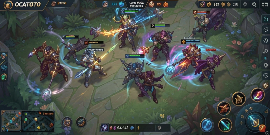 Gameplay MOBA seru di OCATOTO dengan aksi mendebarkan.