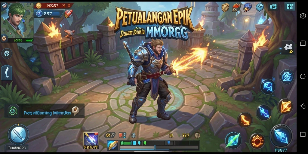 Menampilkan gameplay seru dalam dunia MMORPG PSG77.