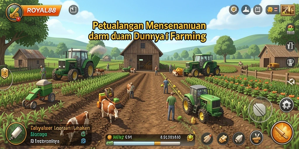 Tampilan screenshot ROYAL88 yang menampilkan pengalaman bertani yang menyenangkan.