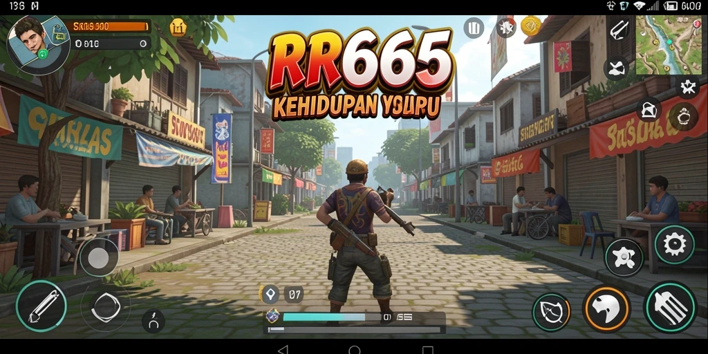 Tangkapan layar gameplay RR666 menampilkan interaksi karakter di dunia simulasi.