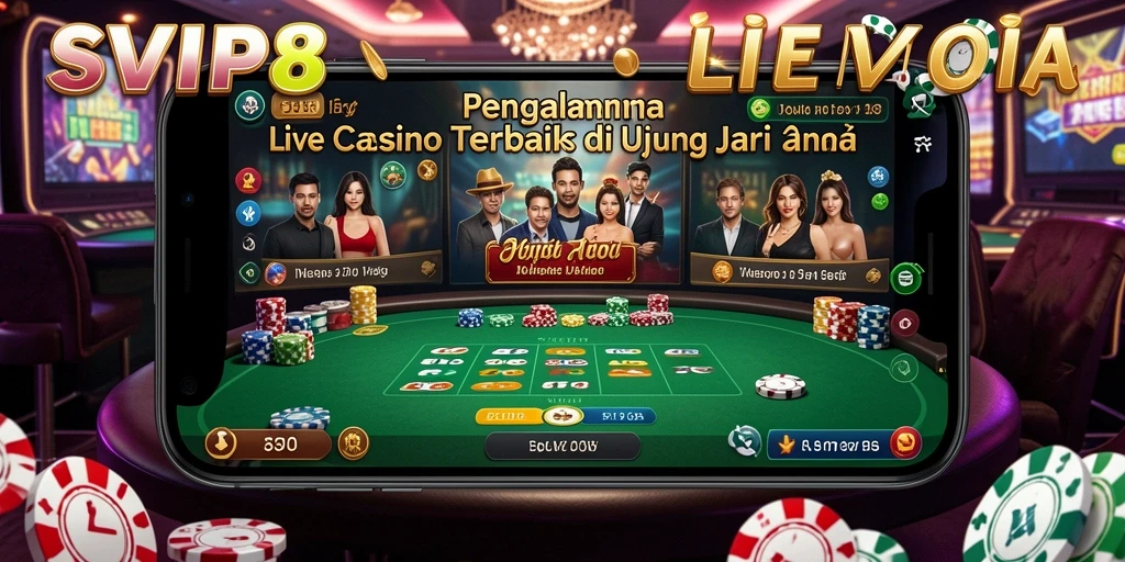 Tampilan gameplay Live Casino yang mendebarkan di SVIP8.